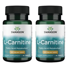 스완슨 L-카르니틴 500mg 타블렛, 30개입, 2개, 30정