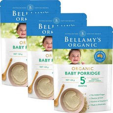 벨라미스 오가닉 베이비 포리지, 125g, 3개