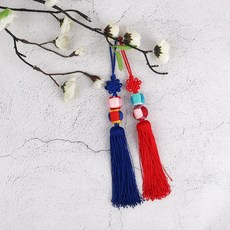 [서문특수포장] 방울 노리개 전통 매듭 태슬 선물 포인트 포장, 1개, 빨강