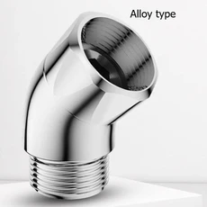 135도 샤워헤드 각도 조절 ABS 플라스틱 인터페이스 노즐 브래킷 4인치 엘보 어댑터 액세서리 샤워 액세서, 02 2pc lot, 02 sliver(Alloy type)