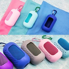 휴대용스포츠타올 쿨타올 아이스타월 극세사타올 쿨링타월 인쇄가능, B타입 2겹실키쿨타올, 그레이, 1개