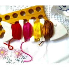 하비자수 생선뼈형 자수실용 고급원목보빈, 100개