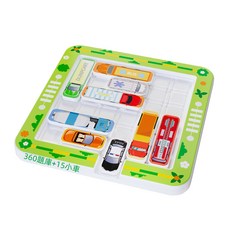 益智迷宮車庫桌遊，750題庫燒腦遊戲，兒童益智玩具，親子互動移車挑戰, 1套, 小號磁性款(360題庫+15小車)