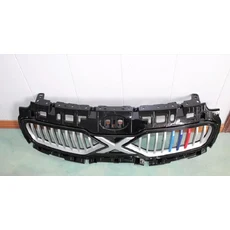Kia Sportage KX5 2015-2018 외부 전면 메쉬 마스크 트림 커버 범퍼 ABS 수정 된 그릴 액세서리, 01 WITH 3 COLORS TRIMS