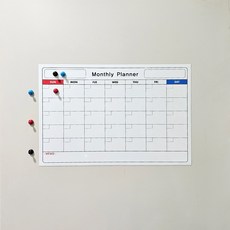 Monthly Planner 월중행사표 붙이는 고무자석 화이트보드