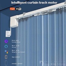 미니 커튼 모터 전기 처마 장식 레일 트랙과 작동, 01, 04 모터 n 가이더 3.2m-3.7m, 1. open  right