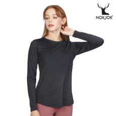 녹족 요가복 필라테스복 긴팔티 블랙