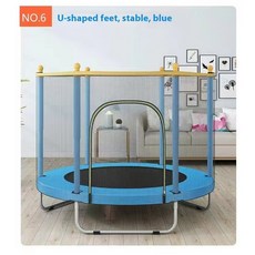 대형 야외 트램펄린 범용 상업용 스톨 스퀘어 놀이 시설 안전망 포함, 5 ameter152cm