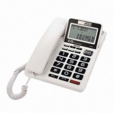 대우 코러스 이어셋 겸용 발신자번호표시 유선 전화기, DT-3360(화이트)
