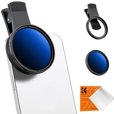 K&F CONCEPT 휴대폰 필터 핸드폰 렌즈 필터 52mm, ND2-400, 1개