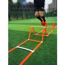 축구 스텝 레더 점프 스피드 훈련용 사다리 민첩성 트레이닝 스텝레더, 1개, D_이중 사용 민첩 사다리 6칸 2.3m
