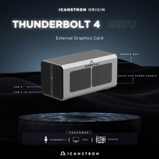 ICANSTron Thunderbolt 4 eGPU 外接顯卡擴充塢 40Gbps, 1個