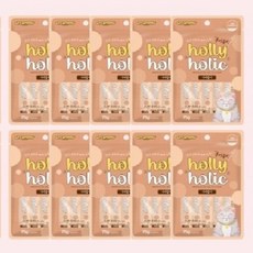 홀리홀릭 고양이 파우치스틱 (유통기한 2026-08-30), 10개, 75g, 가다랑어 (유통기한 2026-08-30)