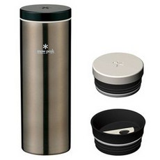 snow peak 雪諾必克 System Bottle 保溫保冷隨行杯 TW-071R, 1個, 500ml, 深銀色