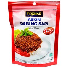 Pronas Abon Sapi Rasa Pedas - 비프 플로스 칠리 맛 100그램, 1개, 100g