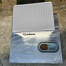 야외 고양이집 만들기 실외 길고양이집 겨울 단열 보온재, 1개, 실버