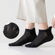 남성 발가락 항균 양말 5켤레 세트 순면 메쉬 숑숑마녀
