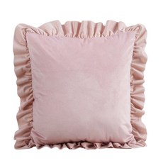 플로킹 러플 엣지 베개 커버 탄력 있는 원단 다양한 인테리어 디자인 가능