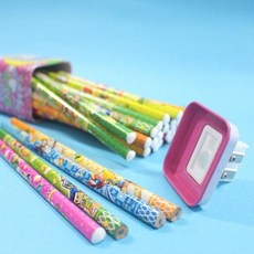 小竹笋鉛筆(附大小通吃筆削)/一筒約30支入 塗頭三角筆桿鉛筆 -755573, 一筒(約30支入), 1個
