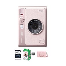 FUJIFILM instax mini EVO 混合式拍立得相機, 1套, inatax miniEVO (粉)＋20張白邊底片＋專用皮套＋64G記憶卡＋9H螢幕貼