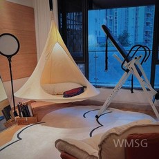 WMSG 스윙 해먹 공중 텐트 그네 글램핑 카페 펜션 수영장 인테리어 8컬러 150cm, 그린(150X150cm)