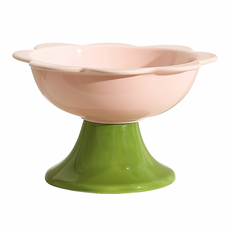 오멍 반려동물 식기 밥그릇 물그릇 세라믹 도자기, 핑크, 1개, 일반