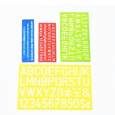 多功能軟膠尺 四件套 繪畫標註 學生辦公 手賬繪圖工, 1個, 顔色隨機,1套