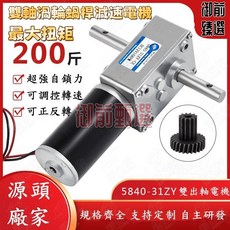 5840-31ZY渦輪蝸杆微型直流減速調速電機 12v 24v 自鎖齒輪雙軸馬達, 1個, DC9-60VPWM調速器,全鋼齒