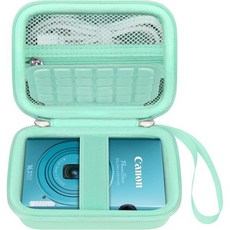 Elonbo 캐논 파워샷 ELPH 360/ IXY 650 디지털 카메라 330/190/ 160/115/ 130/110 비디오 카메라용 하드 케이스/여행 가방 메쉬 포켓에 배, Light Green