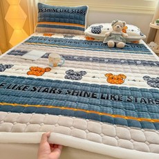 얇은토퍼 미끄럼 방지 겨울 가을 시트 싱글, 1cm, 어반 트렌디 베어