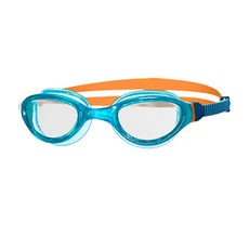 ZOGGS 抗敏廣角泳鏡 學生泳鏡 兒童泳鏡 大童泳鏡 男童泳鏡 女童泳鏡 泳鏡 游泳 幻影 全能型 6-14歲, 藍色 ( 透明鏡片 ), 1個