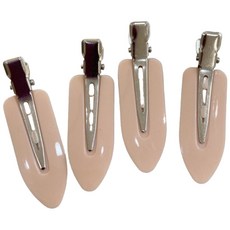 【HHBABY】網紅明星化妝師專用無痕劉海髮夾 碎髮邊夾女 鴨嘴髮卡Kr-9, 4個, 粉色