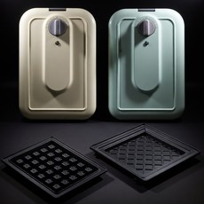 [슈퍼특가] 와플 메이커 분리형 플레이트 타이머 샌드위치 크로플 토스트기, 와플&샌드위치 메이커, 민트