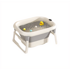 兒童可摺疊泡澡桶寶寶洗澡浴缸嬰兒沐浴家用浴盆大號免安裝游泳池, 1個, 如圖