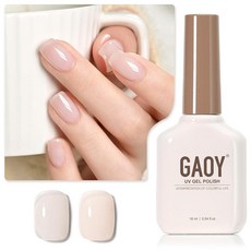 GAOY Jelly Nude 젤 매니큐어 16ml 시어 네오디뮴 젤 폴리쉬 네일 아트 DIY용 UV 라이트 큐어 색상 1078, 엘레강스 톤