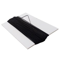 프리티레이디 땋기 붙임머리 이음머리 고탄력 고무줄 실 소량 30m DS1, 블랙, 1개