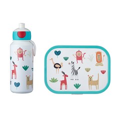 Mepal 荷蘭兒童水壺餐盒組 - 共5款 便當盒 餐具 兒童 學生, 1個, 動物好朋友