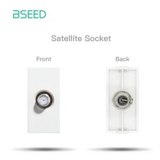 매립 콘센트 접지 매입 2구 3구 4구 멀티탭 벽 교체 스위치 커버 차단기 스마트 설치 조명 소켓 USB BSEED 인터넷 Cat5 플라스틱 프레임 부품 충전 포트 TV 위성 인터, 13)Satellite White, DIY Parts Only