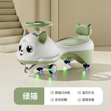 3-6세 남아 여아용 어린이 트위스트카 조명 음악 무소음 반짝이는 바퀴 넘어짐 방지 두꺼운 차체 성인 탑승 가능 편안한 시트, flashing wheel 1