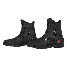 摩托車短筒騎士靴：透氣舒適、耐磨防滑，提升騎乘靈活度與安全性, 黑