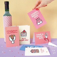 만숭 축하용 카드 엽서 생일편지, 05 딸기케이크