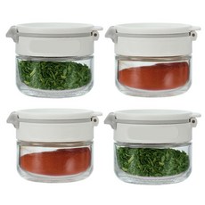 엘레멘탈키친 시노글라스 듀얼 스파이스 양념병 화이트 85ml, 4개, 단품