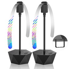 Neijiaer 파리 퇴치 풍차 벌레쫓는 화분식 회전팬, 2개, 블랙