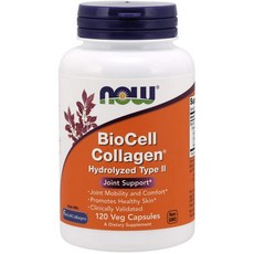NOW Foods 나우푸드 바이오셀 저분자콜라겐 효능 Type 2 (120캡슐), 120정, 1개, 120정