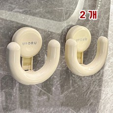 YOPENCE 흡착식후크 거치대 욕실 슬리퍼 정리대, 2개, 아이보리