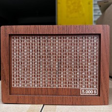 저축 상자 나무 돈 머니 타겟 및 카운터 공예가 포함된 숫자 휴대용 보관 케이스 상자5000달러, 5000 Dollar