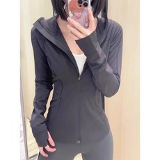 連帽修身防曬衣 薄款收腰冰絲運動瑜伽服上衣