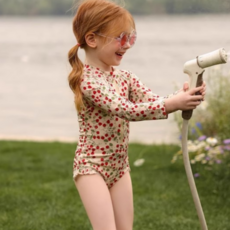 태르태르 여아 프릴 원피스 수영복 모자세트