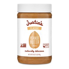 저스틴스 클래식 피넛 버터 453g Justin's Classic Peanut Butter Only Two Ingredients No Stir Gluten-free Non, 1개