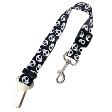 강아지안전벨트 충격방지 애견차량안전벨트 고탄력 튼튼한 강아지안전벨트시트, 검은 해골, 32-62센티미터